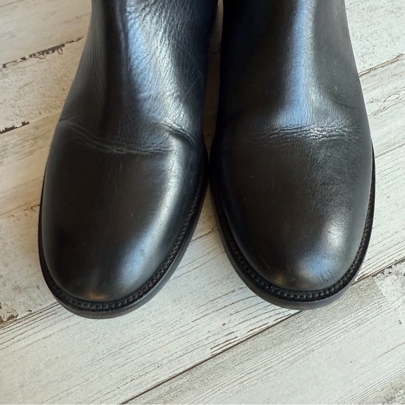 Tory Burch Blaire Tall Riding Boots Women’s Size 6 Black Leather Gold Hardware - Picture 9 of 16